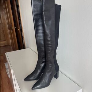 Stuart Weitzman Linsi Black Over the Knee Boots